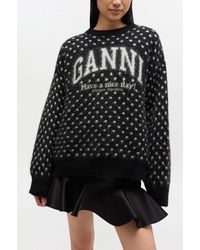 Ganni - Polka Brushed Jumper - Lyst