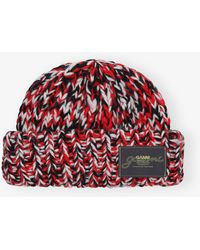 Ganni - Wool Handknit Beanie - Lyst