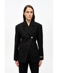 Ganni - Heavy Cotton Tailoring Blazer - Lyst