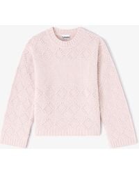 Ganni - Cotton Wool Bubble Jumper - Lyst