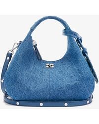 Ganni - Mini Hobo Bag With Studs - Lyst
