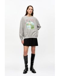 Ganni - Isoli Oversized Sweatshirt - Lyst