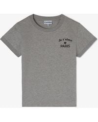Ganni - Paris Club Baby Fit T-Shirt - Lyst