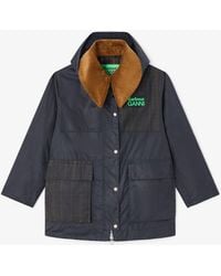 Ganni - X Barbour Waxed Jacket - Lyst