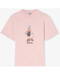 Ganni - Daisy Duck Printed Baby Fit T-Shirt - Lyst