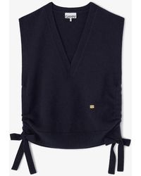 Ganni - Classic Wool Vest - Lyst