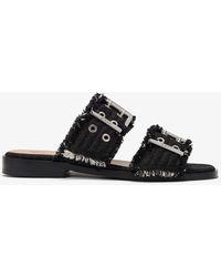 Ganni - Feminine Buckle Two-Strap Sandals - Lyst
