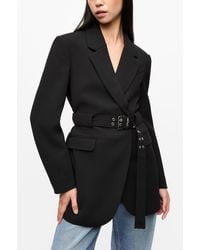 Ganni - Bonded Crepe Blazer - Lyst