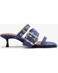 Ganni - Buckle Strap Mule - Lyst