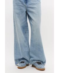Ganni - 08 Denim Raw Edge Sneakers - Lyst