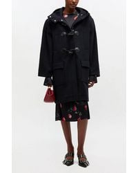 Ganni - Wool Duffle Coat - Lyst