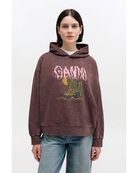 Ganni - Vintage Wash Hoodie - Lyst