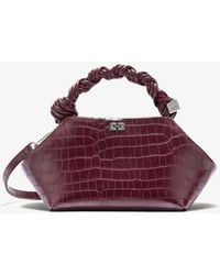 Ganni - Croco Small Bou Bag - Lyst
