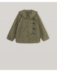 Ganni Recycled Ripstop Quilt Coat - Green