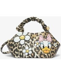 Ganni - Daisy Duck Leopard Small Bou Bag - Lyst