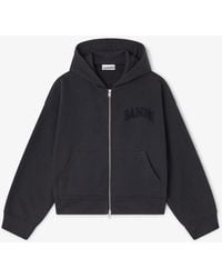 Ganni - Two-Way Zip Hoodie - Lyst
