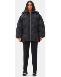 Ganni - Midi Tech Puffer Jacket - Lyst