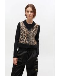 Ganni - Leopard V-Neck Vest - Lyst