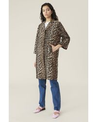 Ganni Linen Canvas Coat - Multicolour