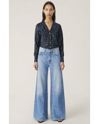 ladies bleached jeans