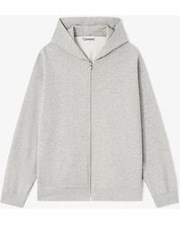 Ganni - Teddy Zip Hoodie - Lyst