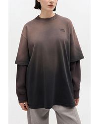 Ganni - Washed Jersey Long-Sleeve T-Shirt - Lyst