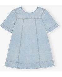 ganni kress soft denim dress Black Denim dress | GANNI