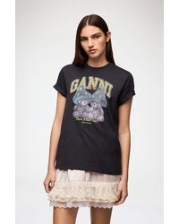 Ganni - T-Shirt With Mushroom Teddy - Lyst