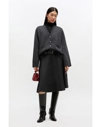 Ganni - Wool Suiting Wrap Skirt - Lyst