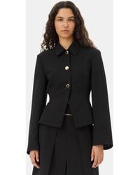 Ganni - Light Twill Suiting Blazer - Lyst
