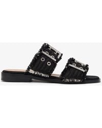 Ganni - Feminine Buckle Two-Strap Sandals - Lyst