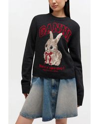 Ganni - Graphic Wool Jumper - Lyst