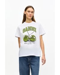 Ganni - Cherry Relaxed T-Shirt - Lyst