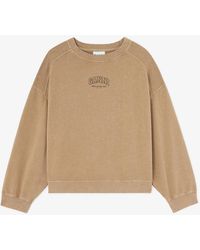 Ganni - Essentials Crewneck With Washed Effect - Lyst