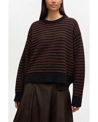 Ganni - Stripe Wool Mix Jumper - Lyst