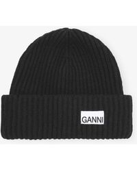 Ganni - Strickmütze STRUCTURED RIB BEANIE - Lyst