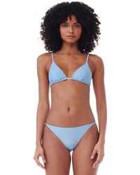 Ganni - Blue String Bikini Top - Lyst