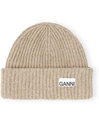 Ganni - Bonnet Oversized Wool Rib Knit - Lyst