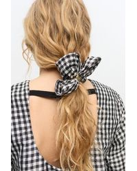 Ganni - Check Scrunchie - Lyst