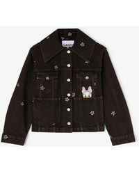 Ganni - Daisy Duck Denim Short Jacket - Lyst