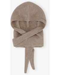 Ganni - Brown Soft Wool Balaclava - Lyst