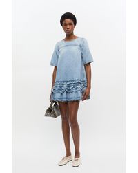 Ganni - Hellblaues Minikleid - Lyst