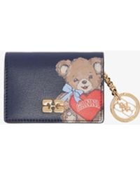 Ganni - Bou Card Holder With Flap And Bear - Lyst
