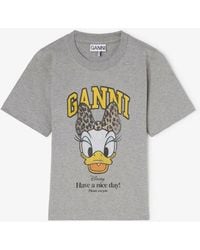 Ganni - Daisy Duck Printed Baby Fit T-Shirt - Lyst