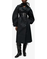 Ganni - Bonded Cotton Trench Coat - Lyst