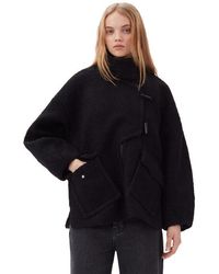 Ganni - Long Sleeve Boucle Wool Shoulder Jacket - Lyst