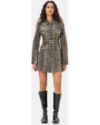 Ganni - Foil Mini Dress - Lyst