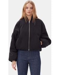Ganni - Twill Oversized Short Bomber Jacket - Lyst