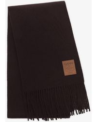 Ganni - Wool Knit Scarf - Lyst
