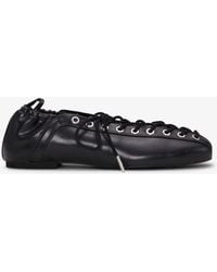 Ganni - Lace-Up Ballerinas - Lyst
